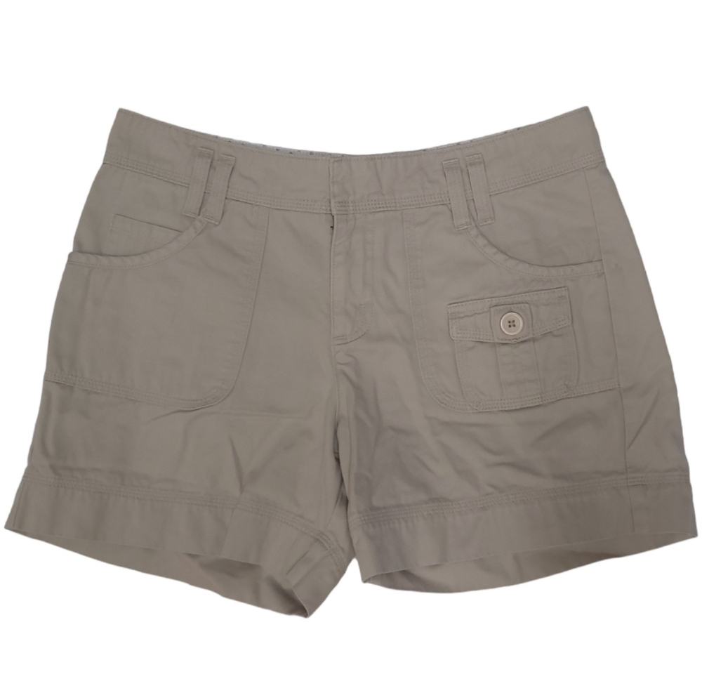 Lee below the waist women's cargo shorts Size 10 medium beige 5 pockets